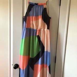 Banana Republic colorblock midi dress size M